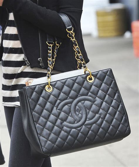 chanel classic gst tote bag|chanel tote shopper.